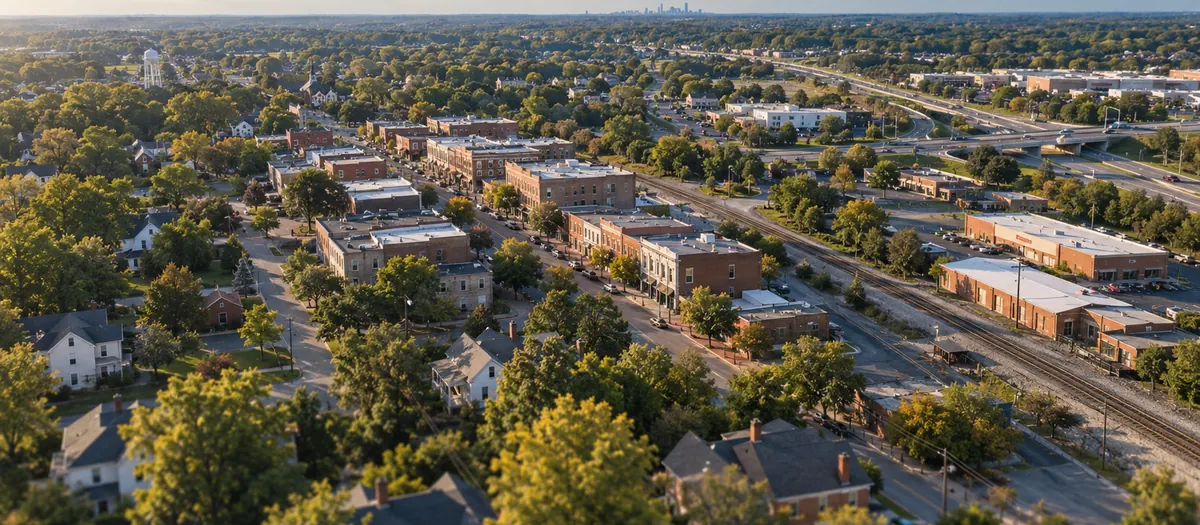 Aerial view of Pineville, NC
