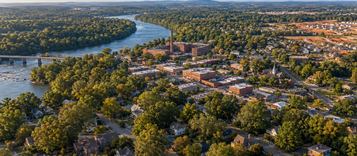 Aerial view of Rock Hill, NC